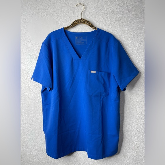 Figs Tops Figs Royal Blue Catarina One Pocket Scrub Top Size Large